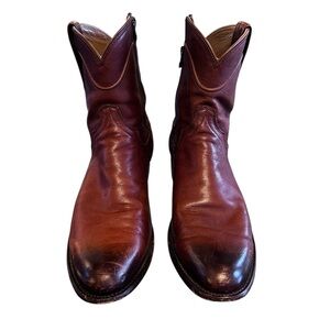 Tecovas Men's Brown Leather Boots with zipper size 10D